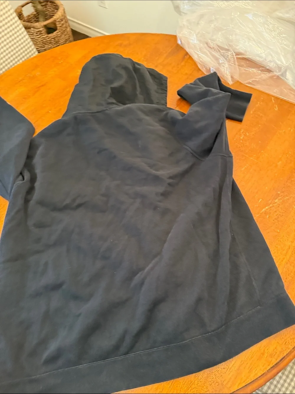 Nike Black Hoodie with Red Swoosh and White Sleeve Print xxl